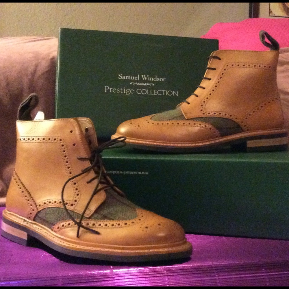 Prestige country boot in tweed